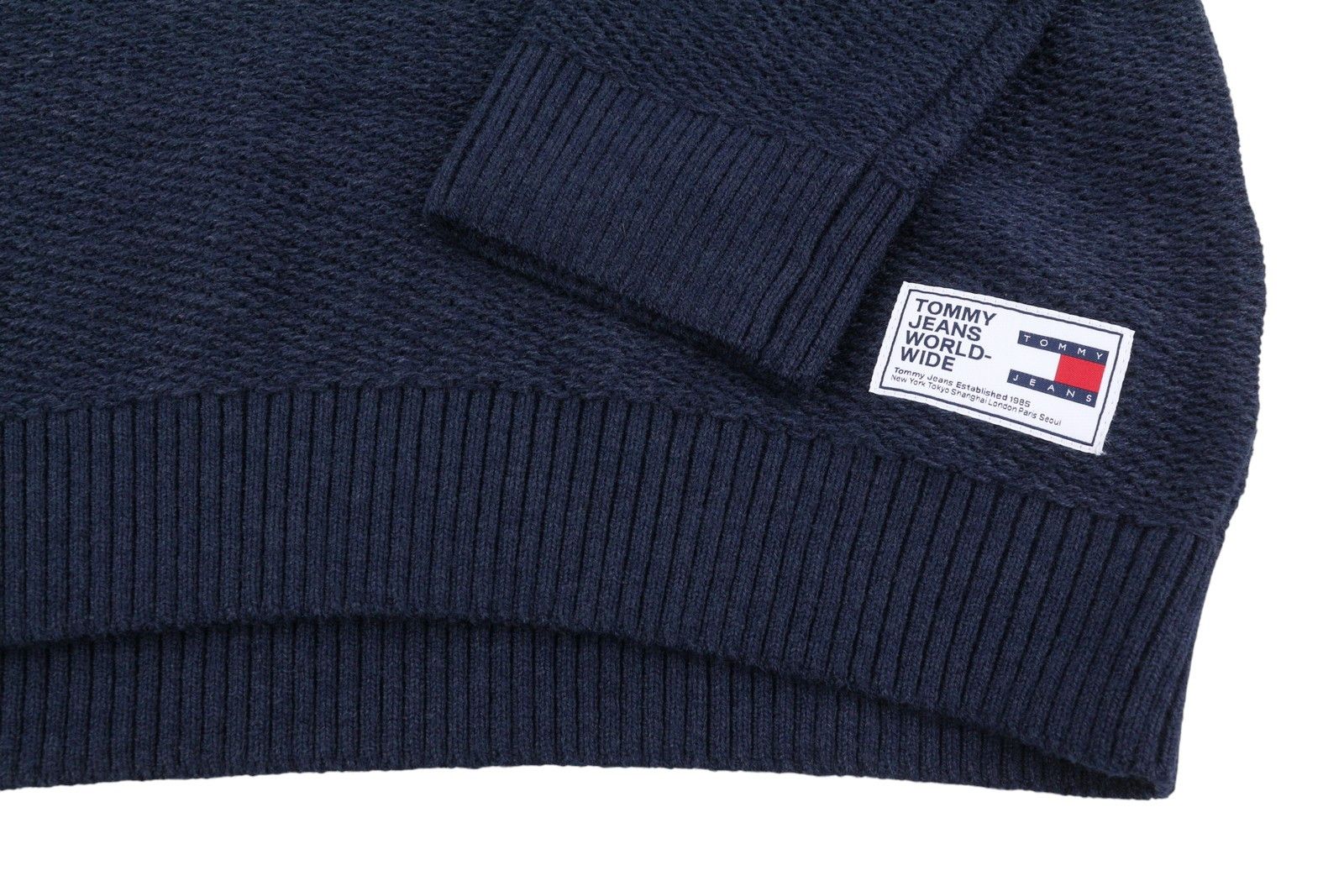 Tommy Hilfiger REQ STRUCTURED XL Navy Stretch Knit Jumper 87388 Size US XL / EU 56 / 4 - 5 Thumbnail