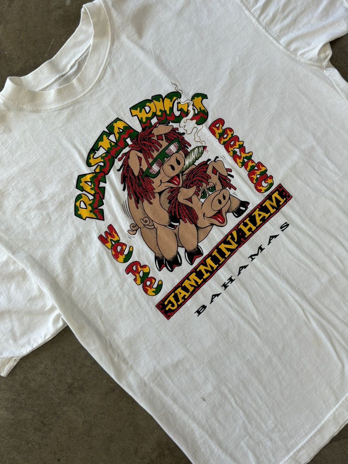 Vintage Vintage Rasta Love Pigs Bahama Porking Tee Large Size US L / EU 52-54 / 3 - 1 Thumbnail