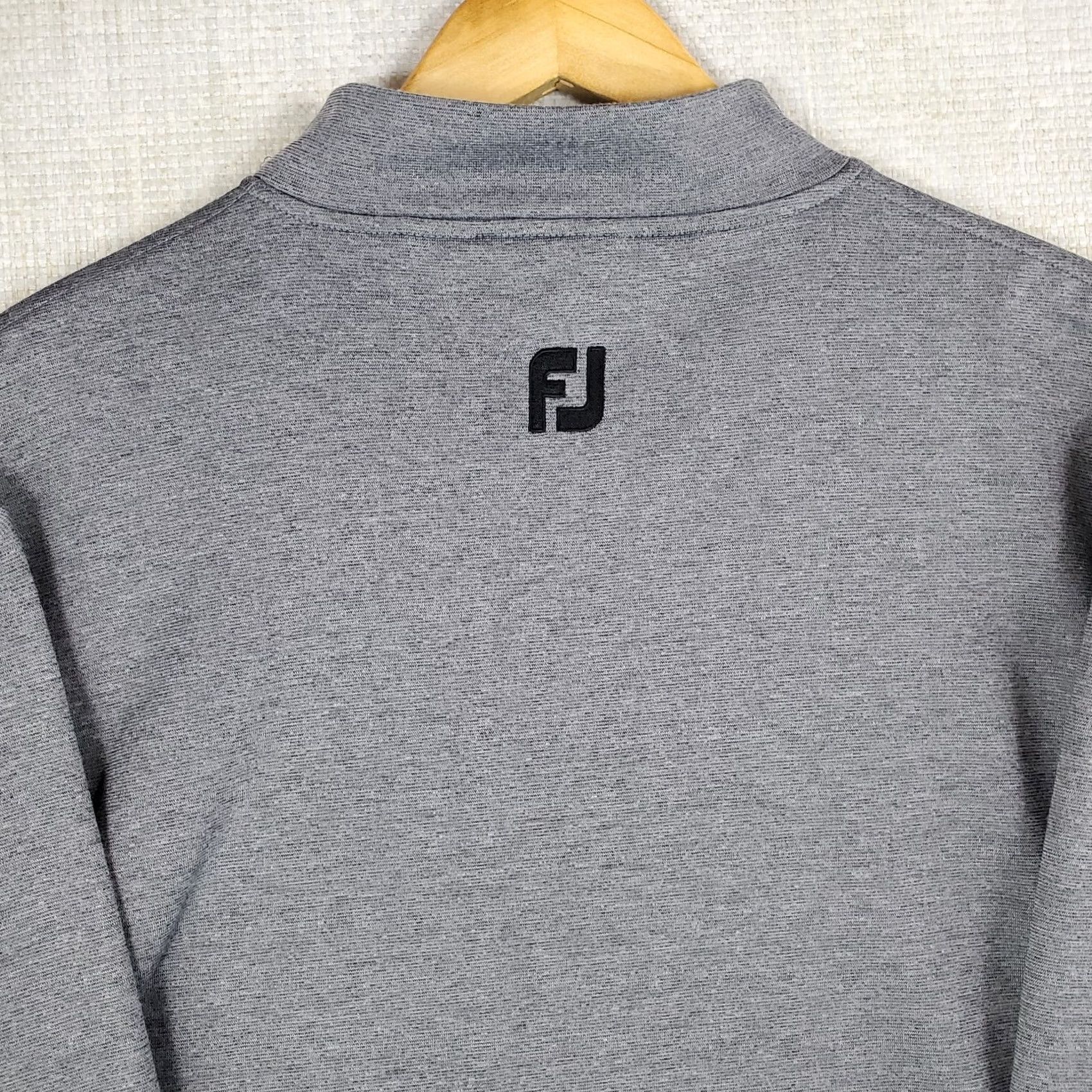 Footjoy FootJoy Mens Long Sleeve Mock Neck Performance Golf Shirt Gray Size US L / EU 52-54 / 3 - 6 Thumbnail