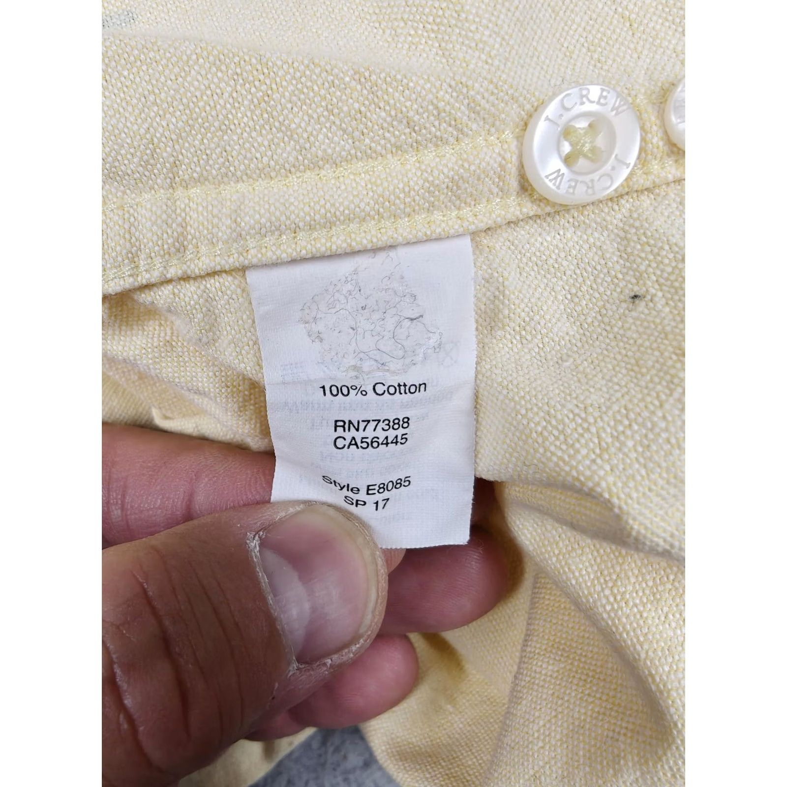 J.Crew J.CREW Shirt Mens M Yellow Cactus Oxford Short Sleeve Slim Fit Embroidered Size US M / EU 48-50 / 2 - 3 Thumbnail