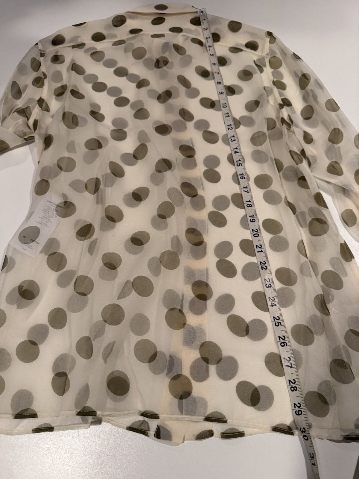 Saint Laurent Paris Saint laurent sheer transparent silk shirt. 40/15.5. $2100 Size US M / EU 48-50 / 2 - 8 Thumbnail