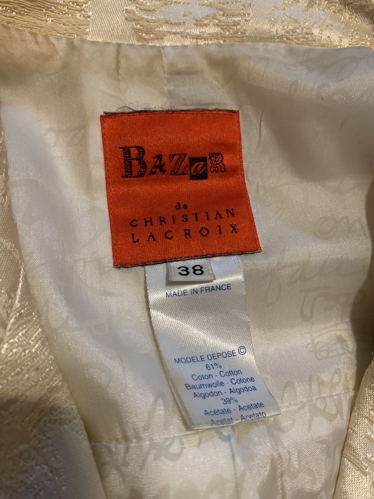 Christian Lacroix Christian Lacroix Bazar Champagne Jacquard Coat Vintage 90s Size S / US 4 / IT 40 - 9 Thumbnail