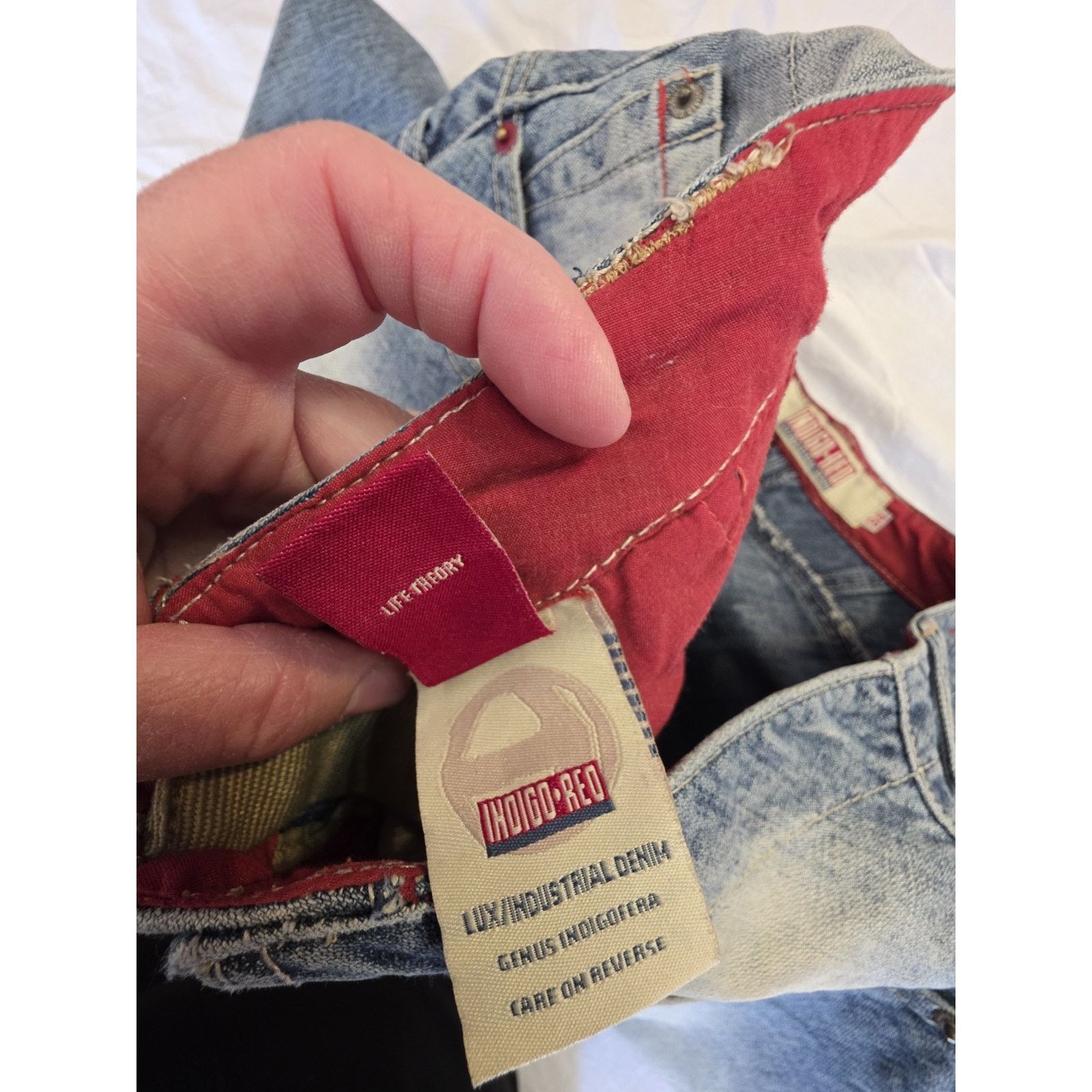 Other Indigo Red Men's Size 34 X 30 Lux Industrial Denim Vintage Size US 34 / EU 50 - 7 Thumbnail