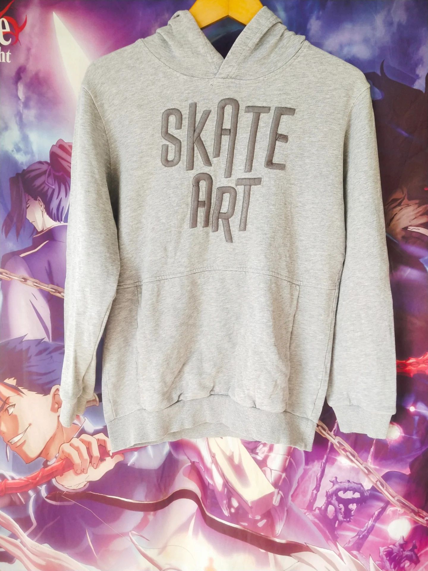United Colors Of Benetton United Colors of Benetton Skate Art Letter Grey Youth Hoodie Size S / US 4 / IT 40 - 1 Thumbnail