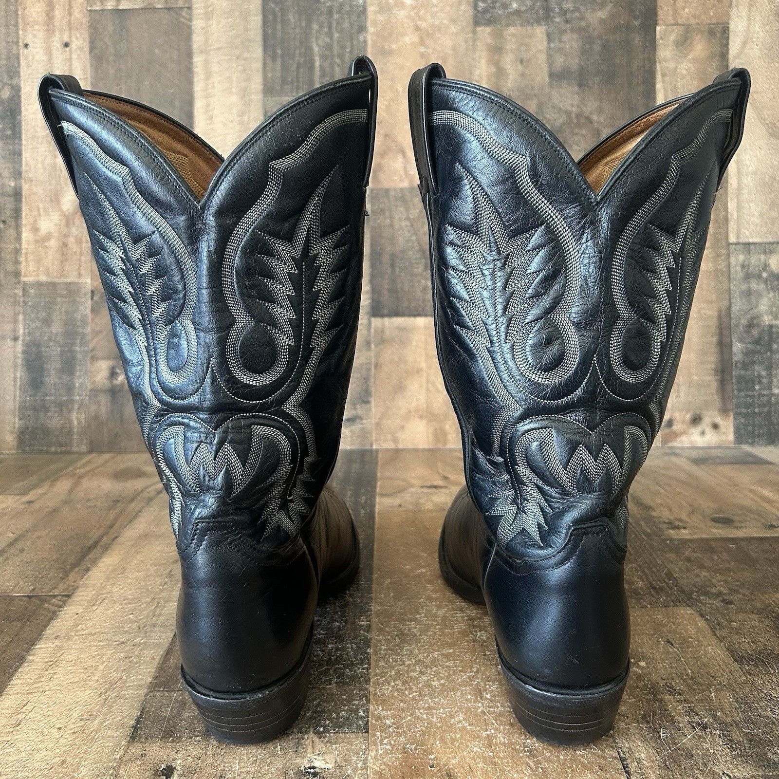 Tony Lama Tony Lama CZ4000 Vintage Black Cowboy Boots Mens 10.5 D Size US 10.5 / EU 43-44 - 8 Thumbnail