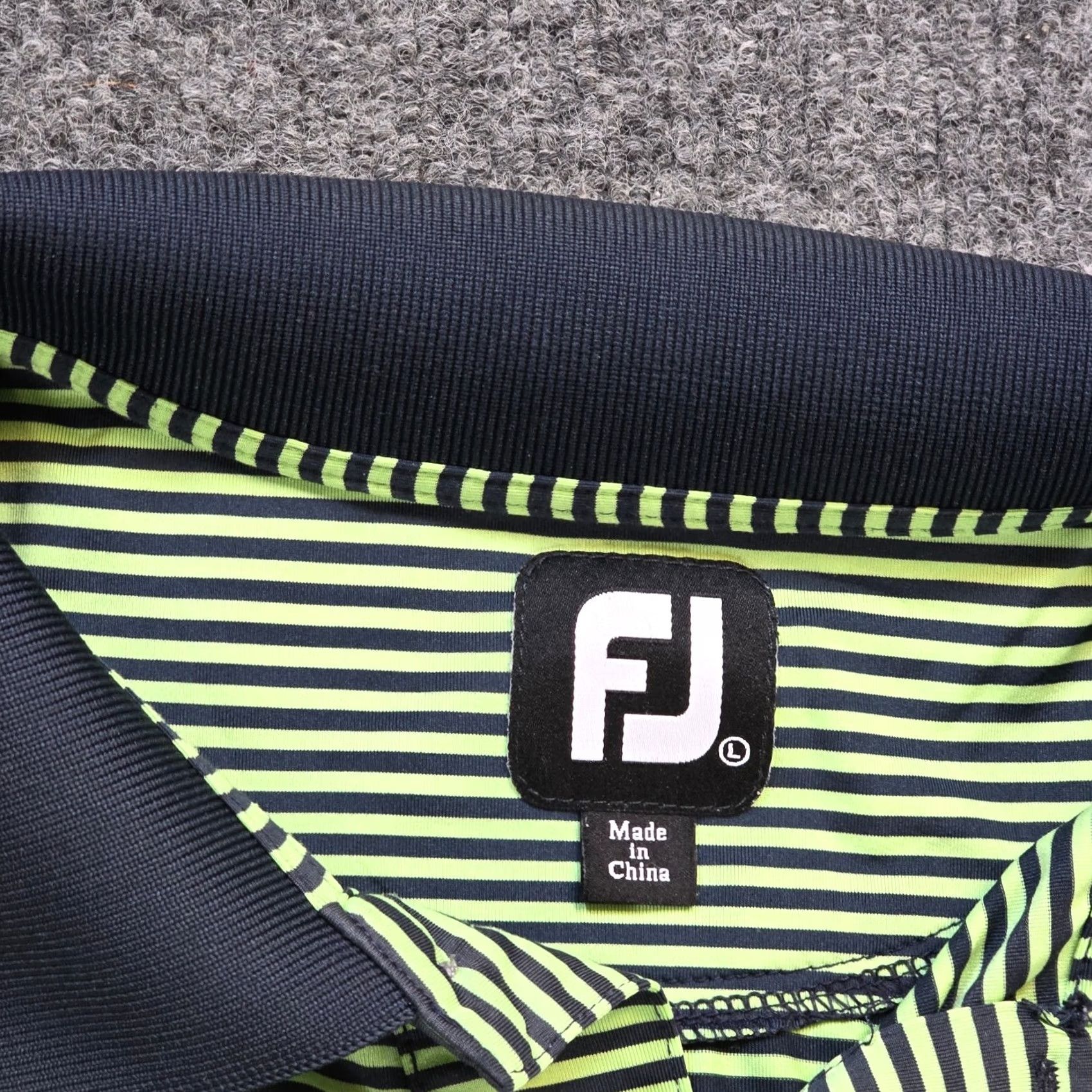 Footjoy FootJoy Polo Shirt Mens L Green Striped Golf Performance Short Sleeve Casual Size US L / EU 52-54 / 3 - 3 Thumbnail