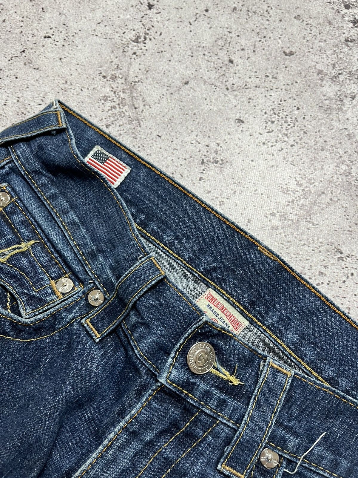 True Religion × Vintage VINTAGE TRUE RELIGION FLAP FADED RICKY SUPER DENIM JEANS Size US 32 / EU 48 - 8 Thumbnail