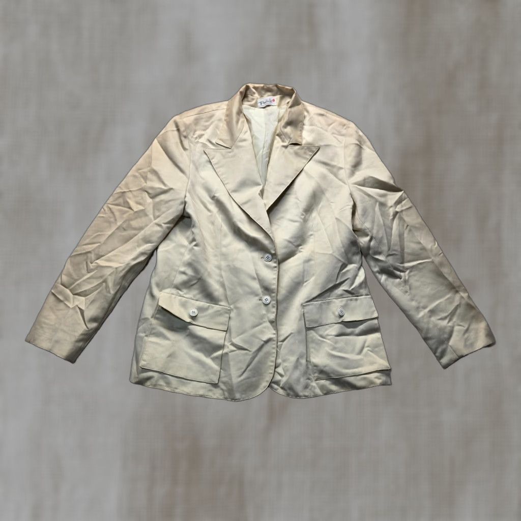 Vintage VINTAGE Personal Blazer Adult Women M Beige Long Sleeve Jacket Size M / US 6-8 / IT 42-44 - 1 Thumbnail