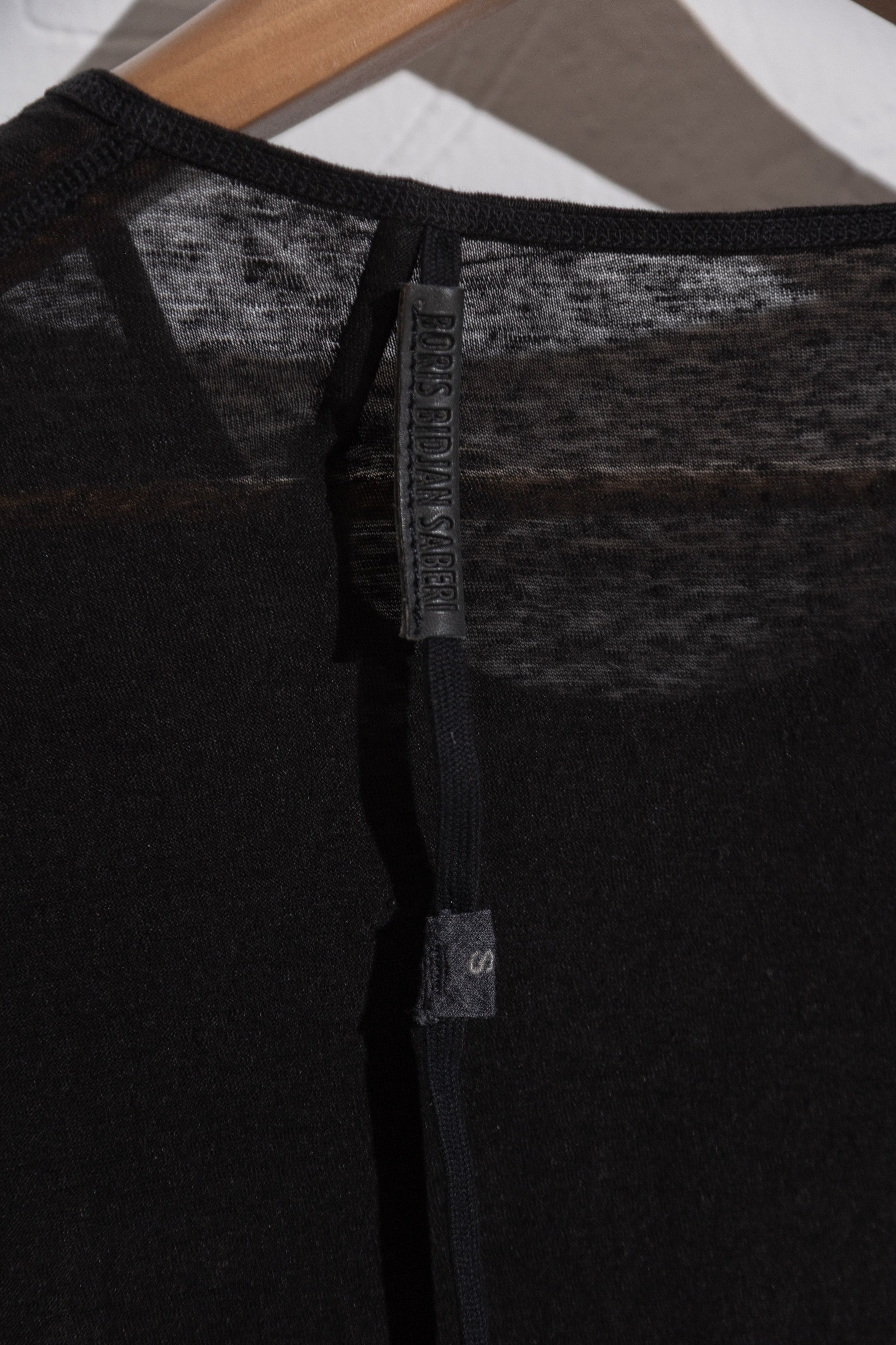Boris Bidjan Saberi Sheer Asymmetric Long T-Shirt Size US S / EU 44-46 / 1 - 7 Thumbnail