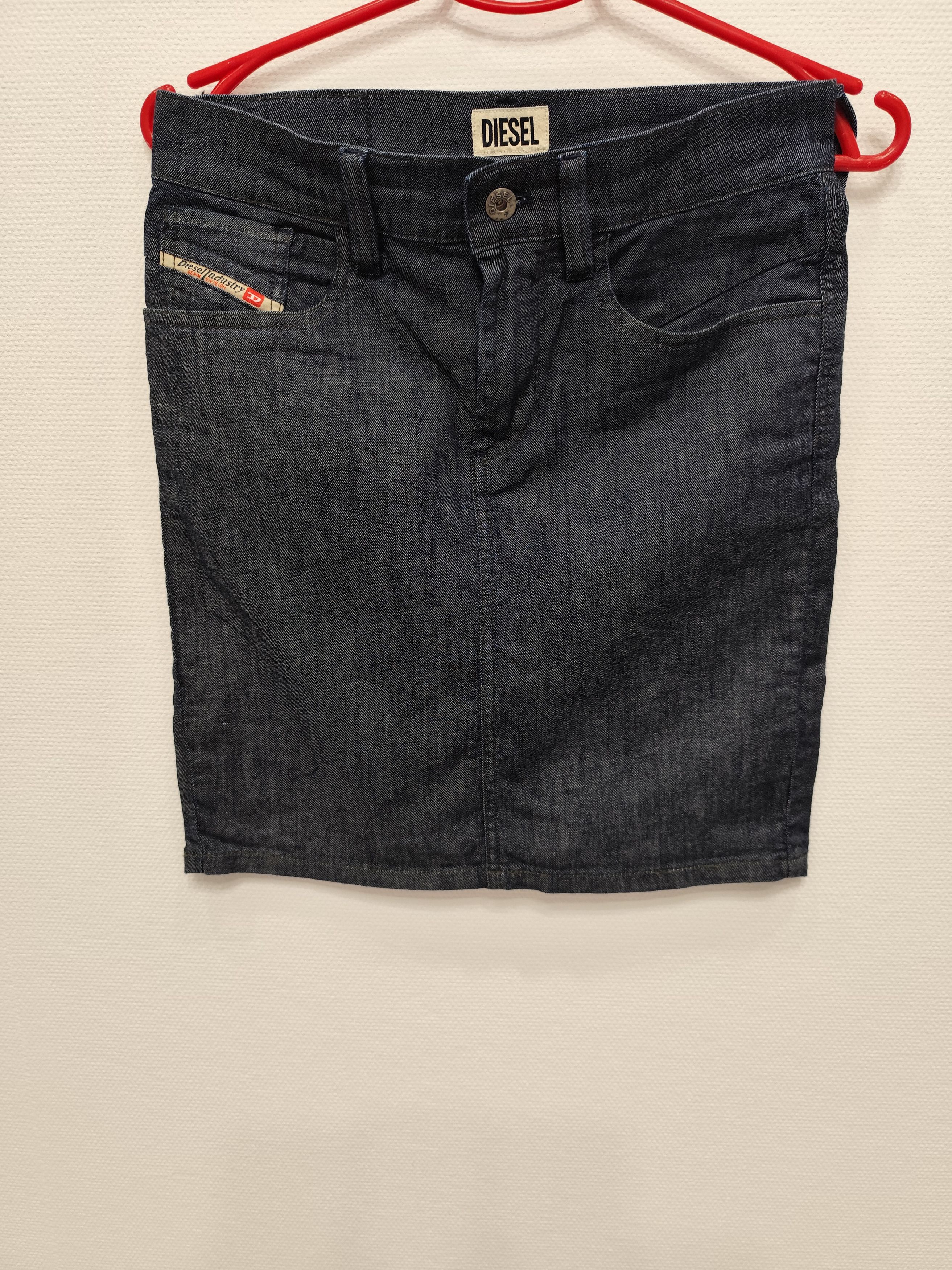 Diesel Vintage Y2K Diesel Industry Crazy Midi Denim Jeans Skirt Size 25" / US 0 / IT 36 - 1 Thumbnail