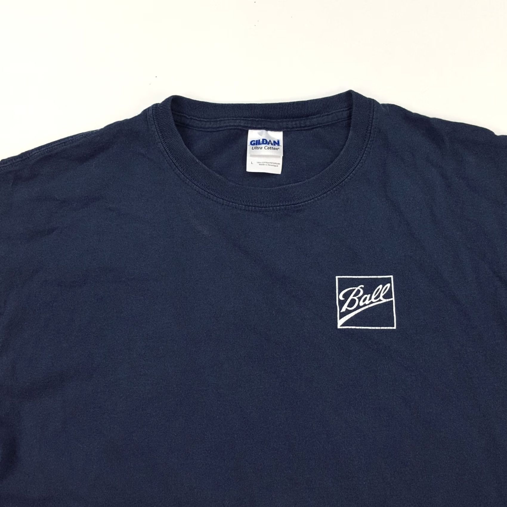 Gildan VINTAGE Ball Mason Jar Men's Large Navy Blue Retro Stoner Weed 90s Y2K T Shirt Blue 90s Retro Weed Stoner Graphic Print Nike? Size US L / EU 52-54 / 3 - 2 Thumbnail