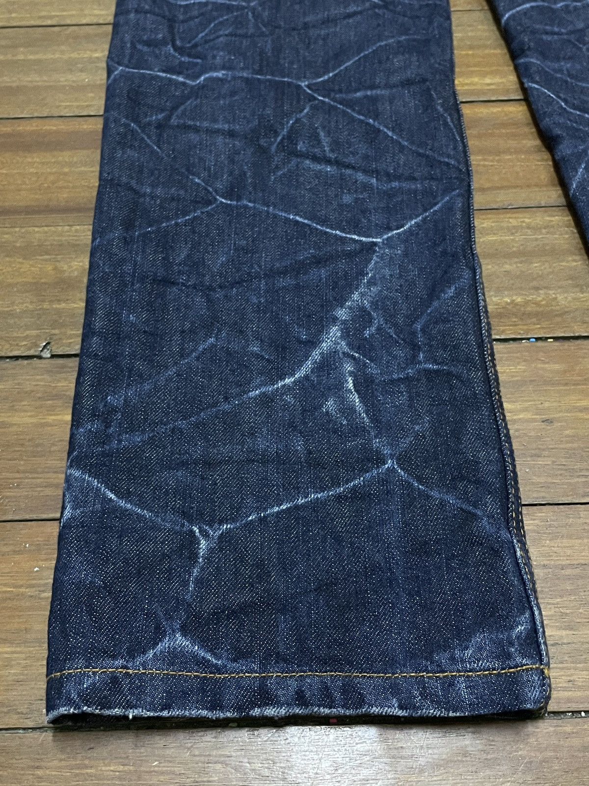14th Addiction × Japanese Brand Rare Vintage Japanese Brand Sukajan Double Waist Jeans 1990s Size US 27 - 7 Thumbnail