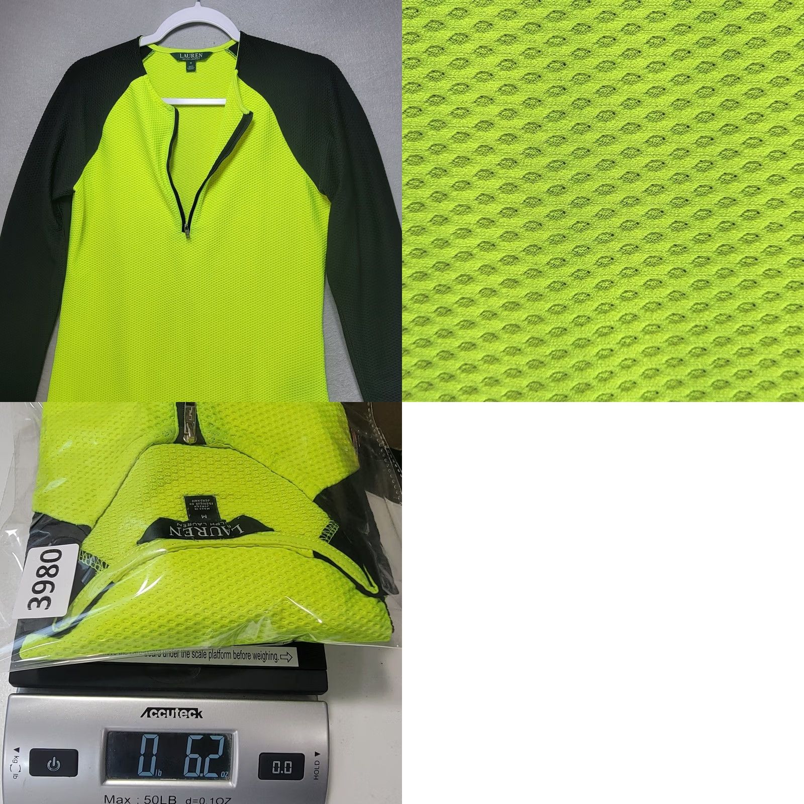 Ralph Lauren Lauren Ralph Lauren Active Performance Shirt Womens M Quarter Zip Neon Green Shirt Size M / US 6-8 / IT 42-44 - 9 Thumbnail