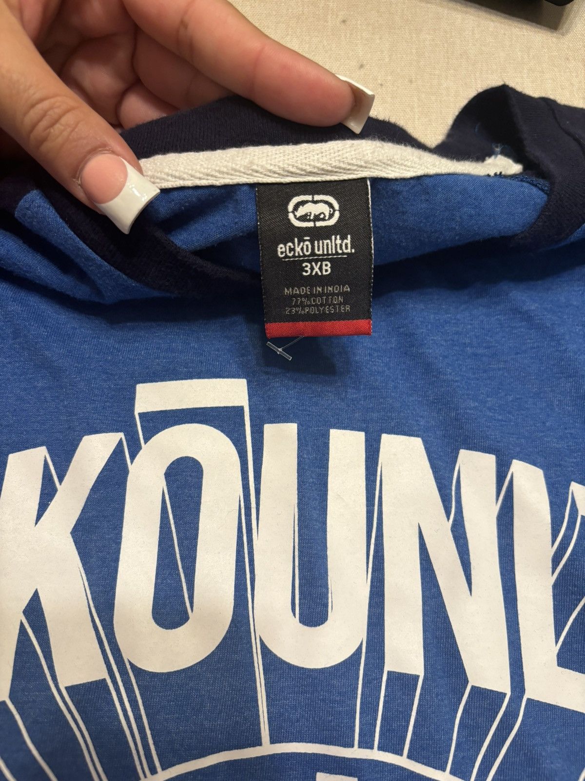 Ecko Unltd. Big & Tall Ecko Unlimited blue graphic tee raglan sleeve Size US XXL / EU 58 / 5 - 2 Thumbnail