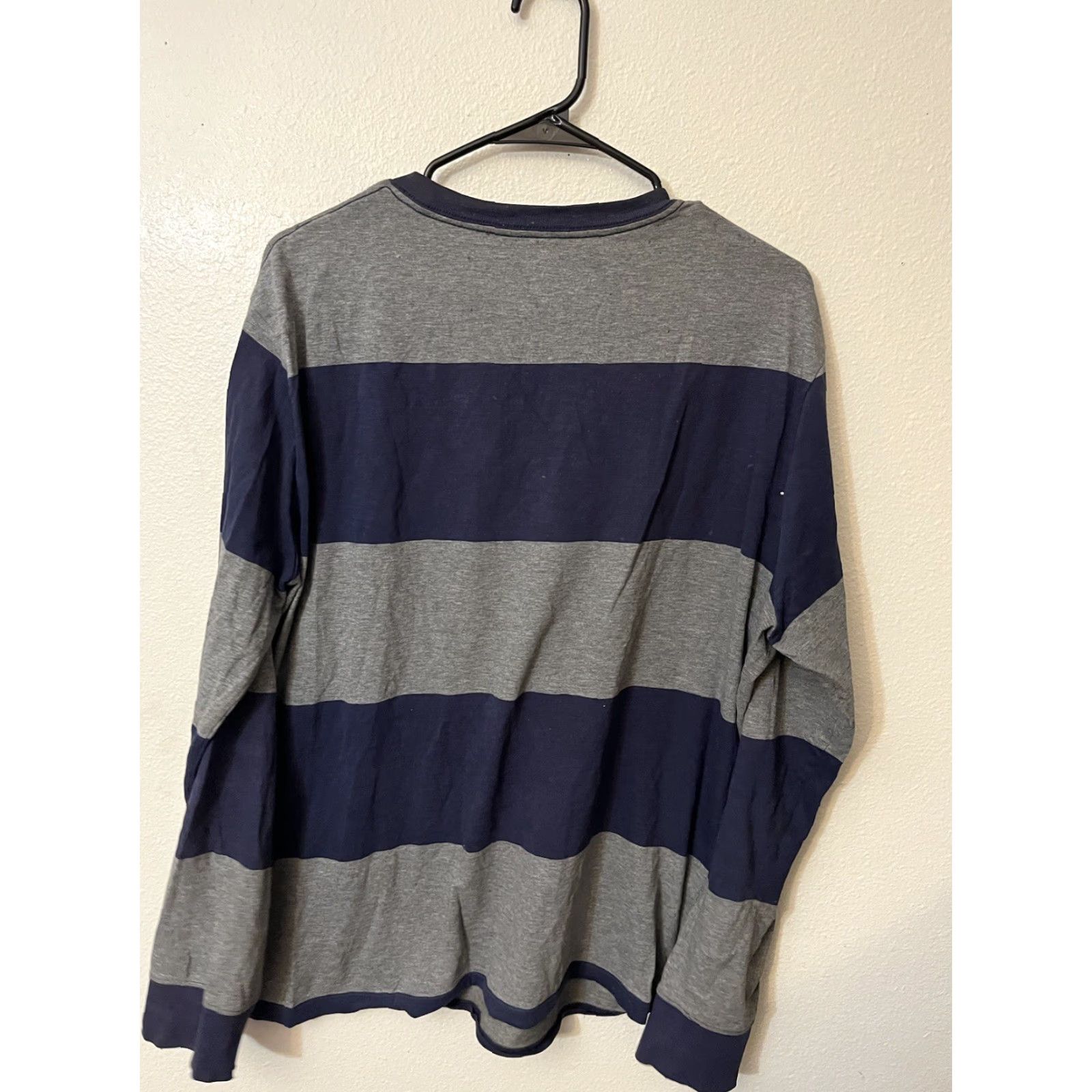 J.Crew J.CREW Slim Fit Long Sleeve Knit Shirt Men L Blue Gray Striped Pocket Casual Outdoorsman Size US L / EU 52-54 / 3 - 3 Thumbnail