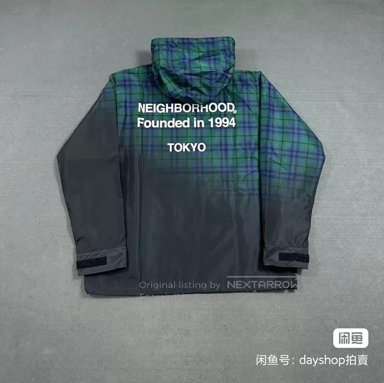 Neighborhood Neighborhood Gradient Plaid Hooded Windbreaker Jacket Mult Size US M / EU 48-50 / 2 - 3 Thumbnail