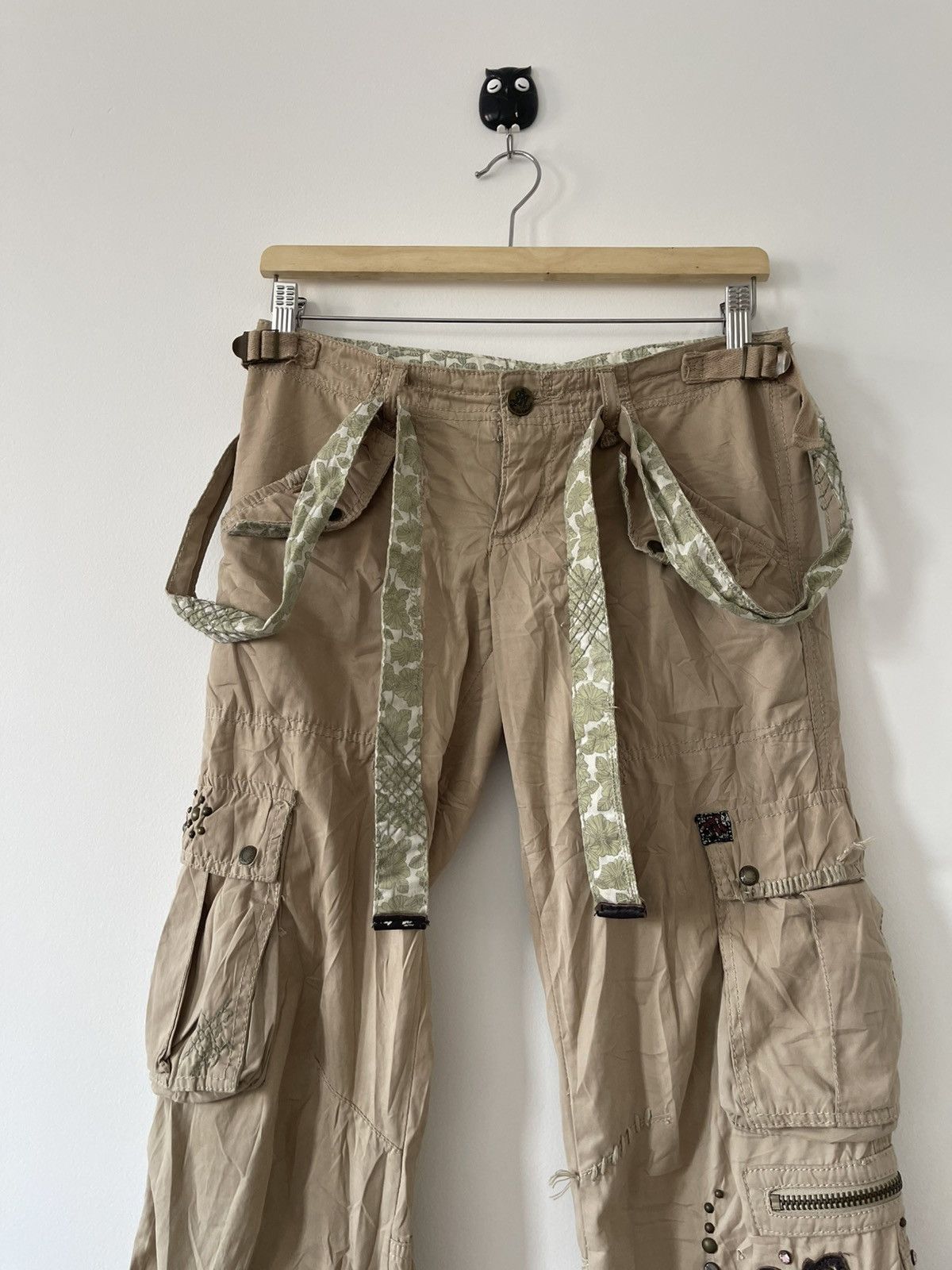 Miss Me Rare Vintage MISS ME Le Lotus Bleu Flare Multi Pocket Pant Size 29" - 5 Thumbnail