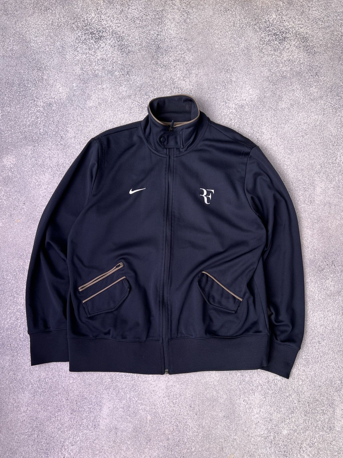 Vintage Nike Roger Federer U.S Open 2010 Navy Tennis Jacket