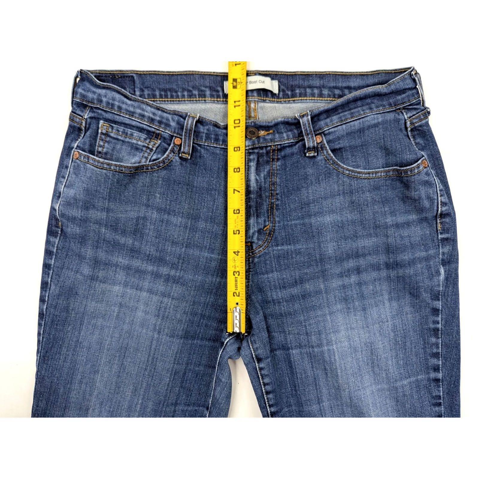 Levi's Levi's 515 Boot Cut Jeans Women 12 Long 32x34 Blue Denim Stretch Regular Flared Bootcut Pockets Zipper Button Vintage No Size 34" / US 12 / IT 48 - 4 Thumbnail