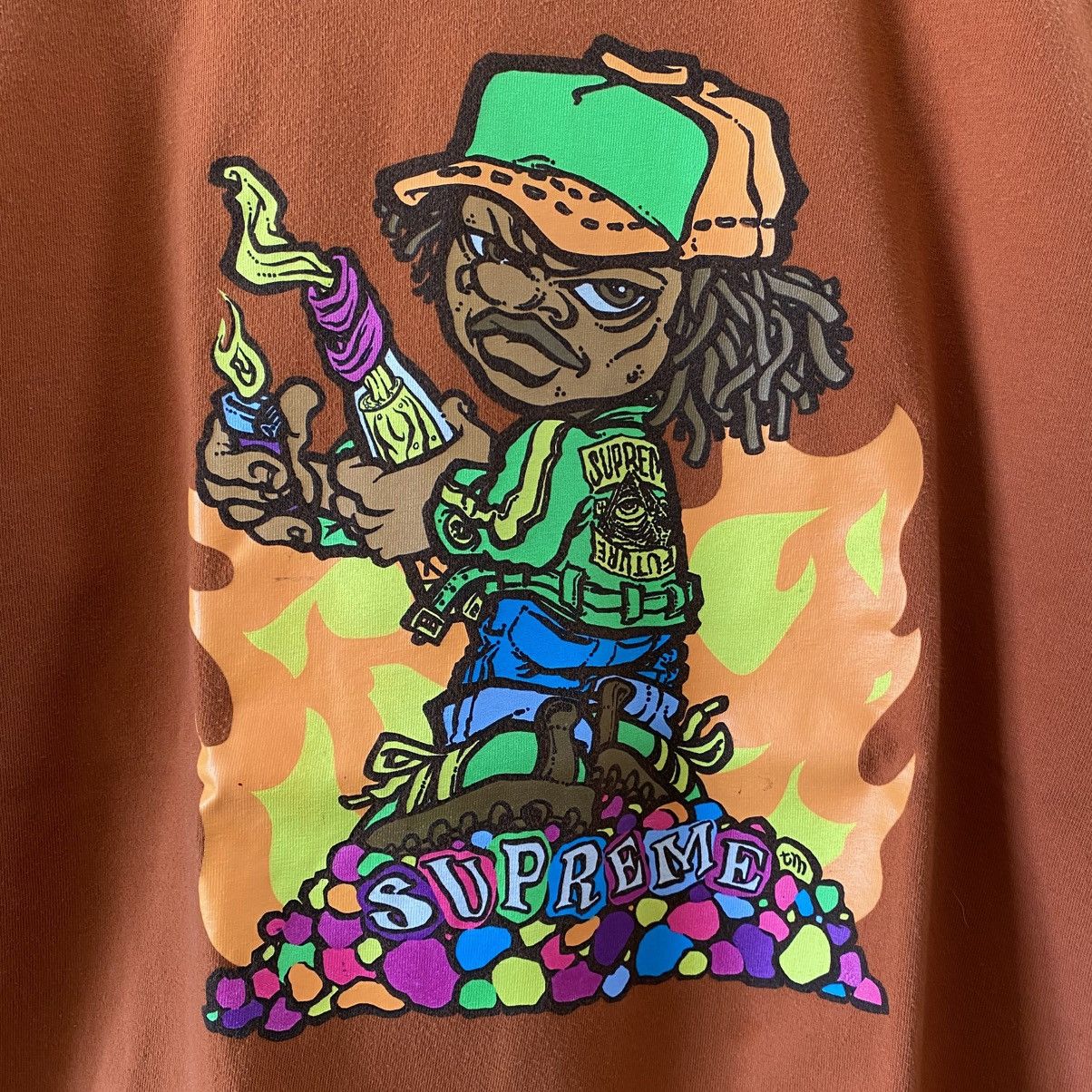Supreme Supreme Molotov Kid T-Shirt Rust 2019 Size US M / EU 48-50 / 2 - 4 Thumbnail