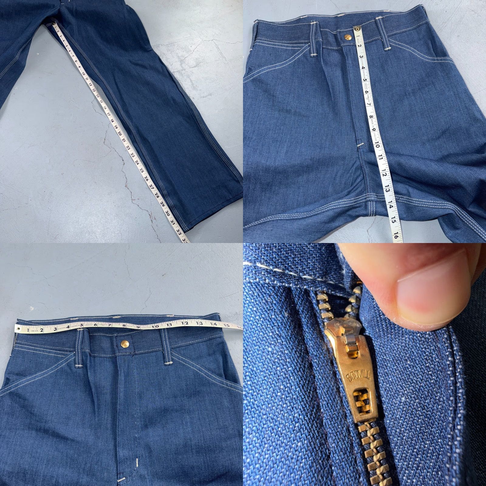 Carhartt VINTAGE Carhartt Denim Work Pants Jeans Carpenter 30x32 Blue 1970s USA Union Tags Mens Mens (or "Mens" at end) Size US 30 / EU 46 - 8 Thumbnail