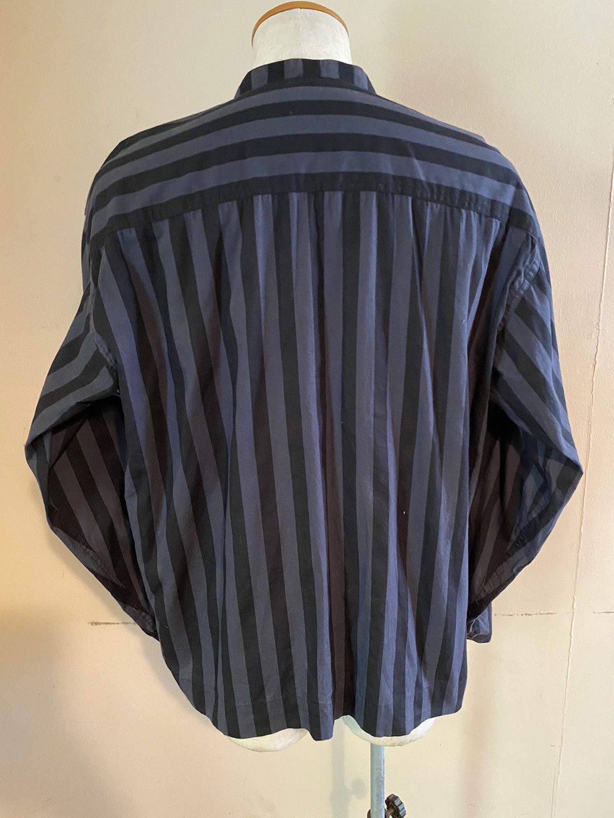 Designer × Japanese Brand KRO' FOFRO Stripes Mandarin Collar shirt Size US XL / EU 56 / 4 - 3 Thumbnail