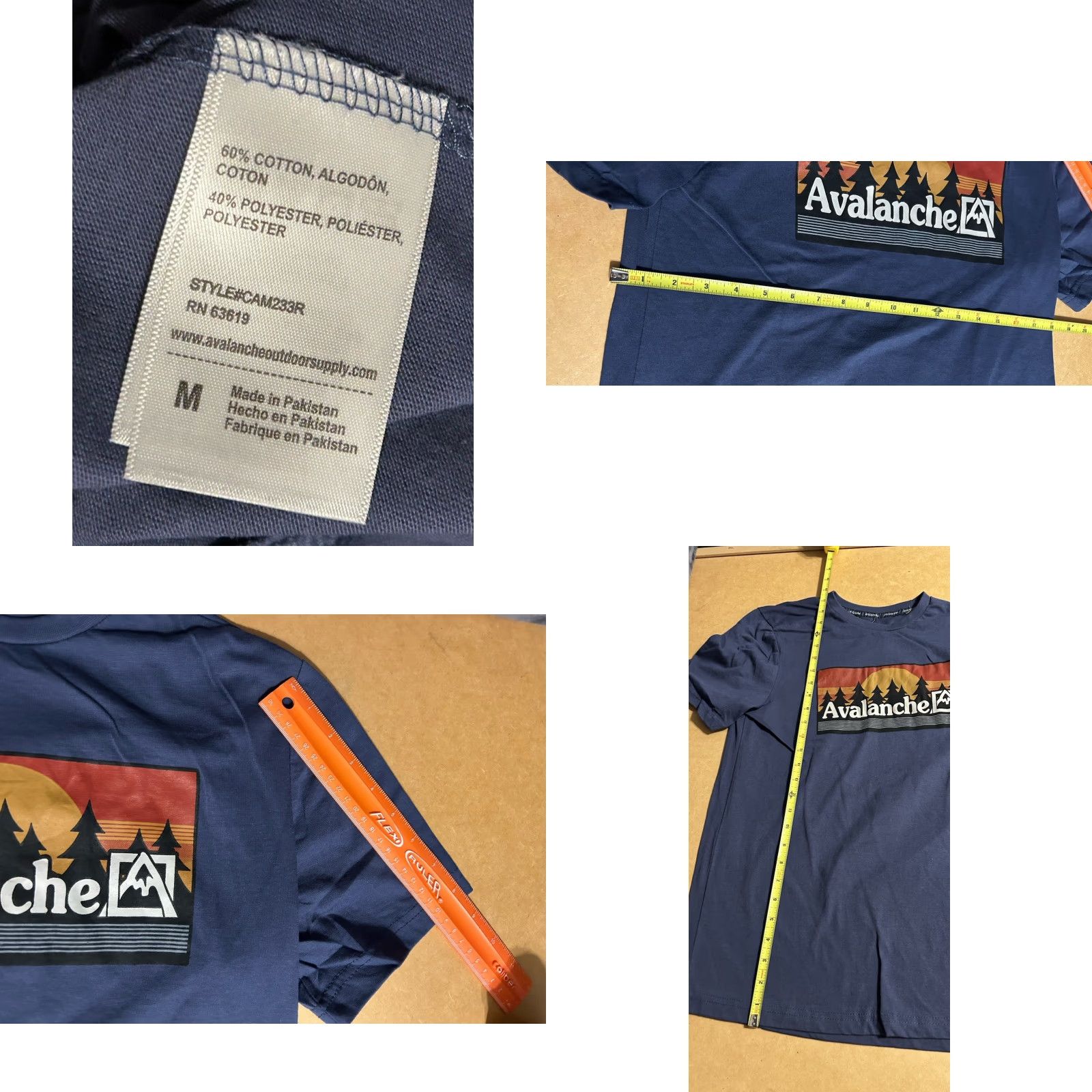 Avalanche VINTAGE Avalanche Outdoor Supply Co Shirt Men Medium Navy Camping Scene Short Sleeve Size US M / EU 48-50 / 2 - 9 Thumbnail
