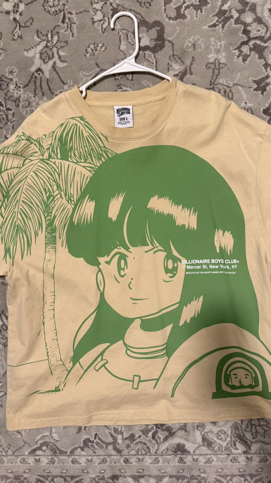 BBC Anime Graphic Tee Beige Green Size L
