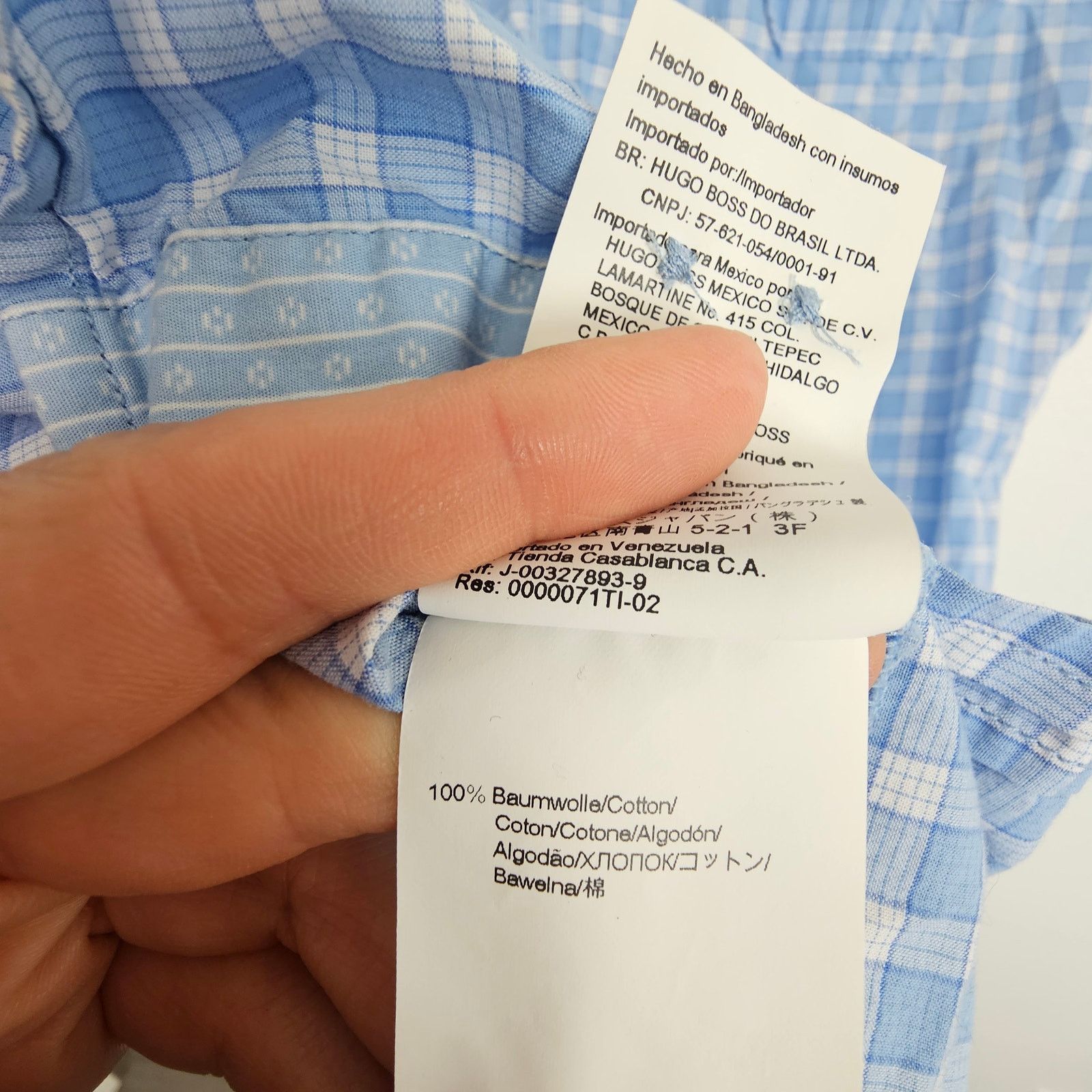Hugo Boss Boss Hugo Boss Shirt Button Front Short Sleeve Blue White XL Size US XL / EU 56 / 4 - 8 Thumbnail