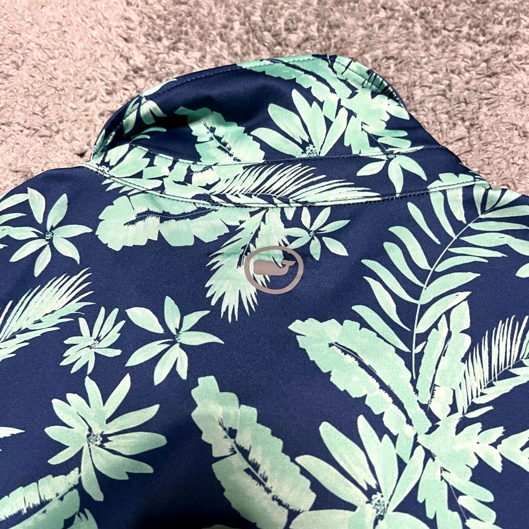 Vineyard Vines Vineyard Vines Polo Shirt Mens Large Blue Floral Short Sleeve Performance Golf Mens L Blue Polo Shirt Size US L / EU 52-54 / 3 - 4 Thumbnail