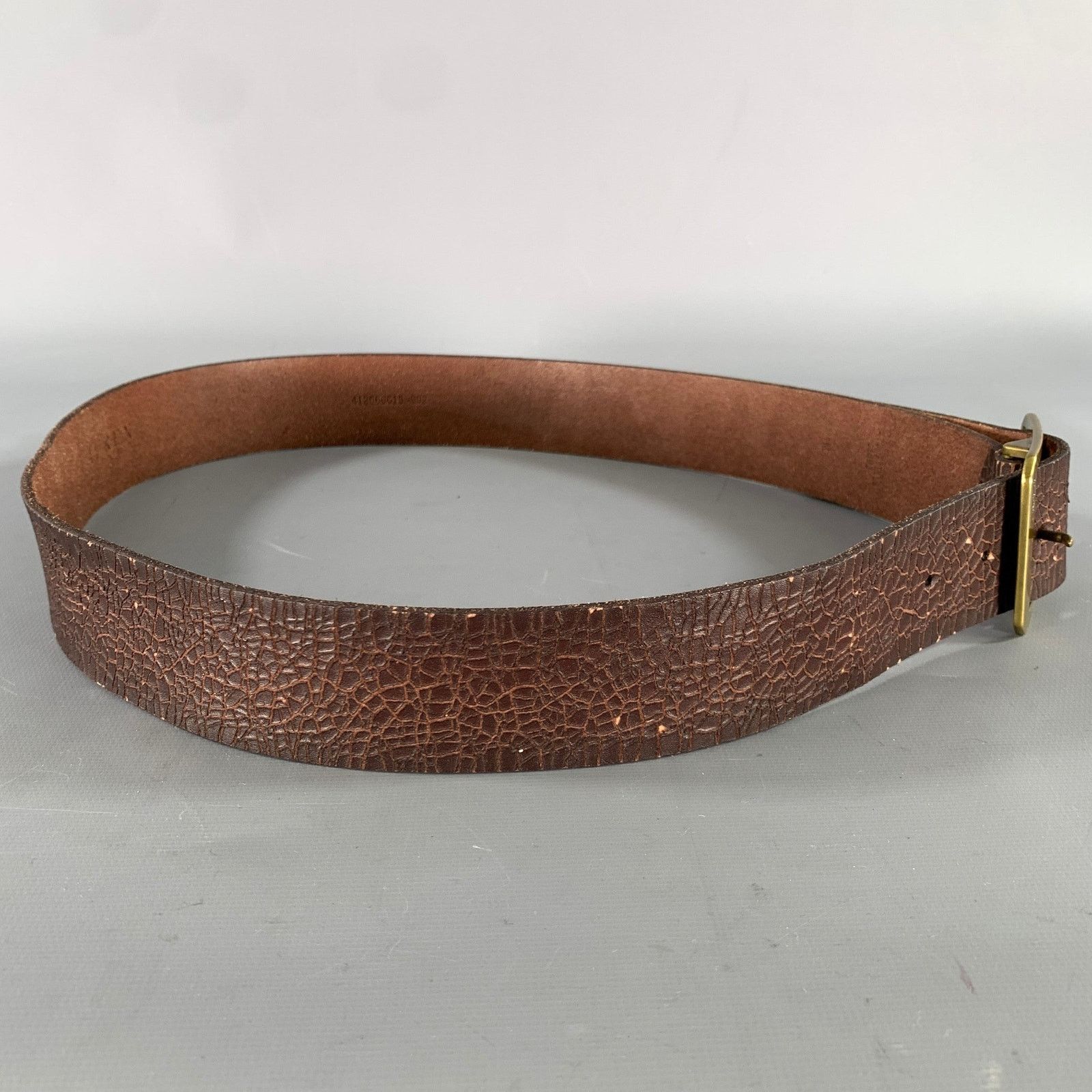 Ralph Lauren LAUREN by RALPH LAUREN Size M Brown Crackled Leather Belt Size 36 - 2 Thumbnail