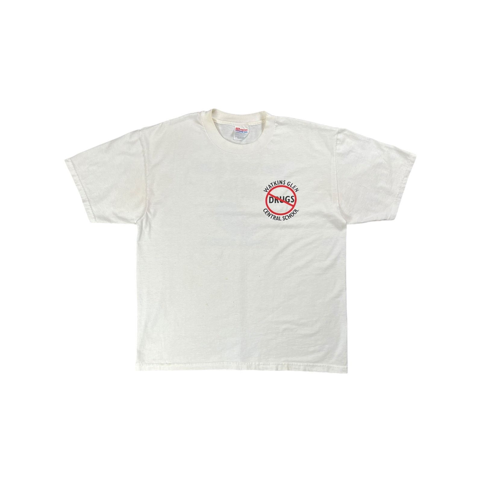 Hanes × Vintage Vintage 90s Watkins Glen Drug Free Environment tee (L) Size US L / EU 52-54 / 3 - 4 Thumbnail