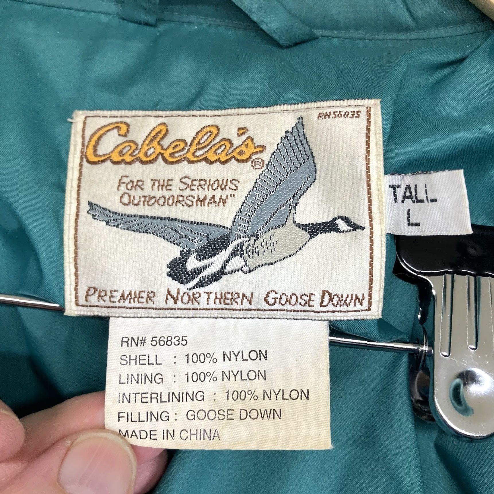 Vintage VINTAGE Cabela's Jacket Men LT Big & Tall Puffer Nylon Outer Shell Blue 90s Outdoor Casual Workwear Quilted Insulated Down Zip Snap Size US L / EU 52-54 / 3 - 4 Thumbnail