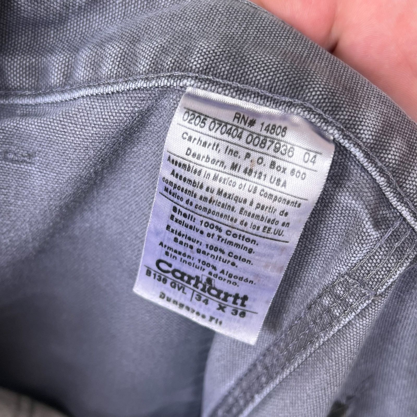 Carhartt × Vintage Carhartt faded gray double knee work wear carpenter pants Size US 34 / EU 50 - 7 Thumbnail