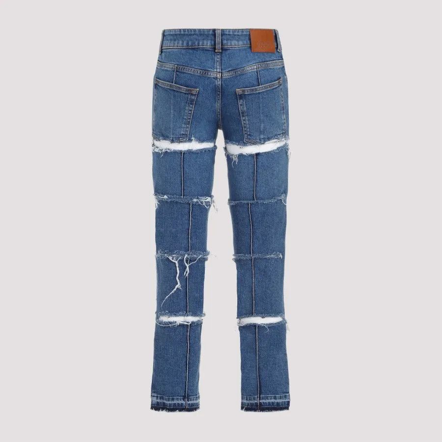 Alexander McQueen o1s22i1n1024 Slim Fit Slashed Jeans in Blue Size 27" / US 4 / IT 40 - 2 Thumbnail