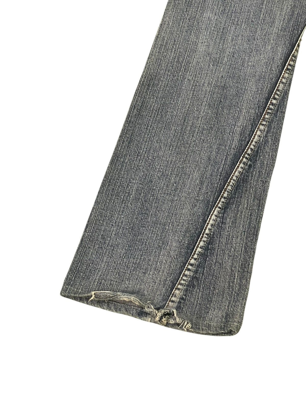 Japanese Brand Flare Jeans Semantic Design Distress Python Low Rise 2🟦 Size US 33 - 17 Thumbnail