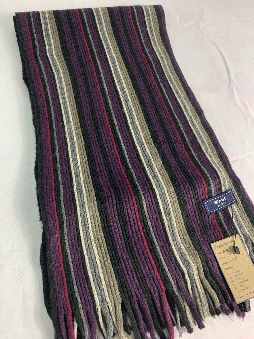Vintage Kent Stripped Scarf / Muffler / Neckwear Size ONE SIZE - 5 Thumbnail
