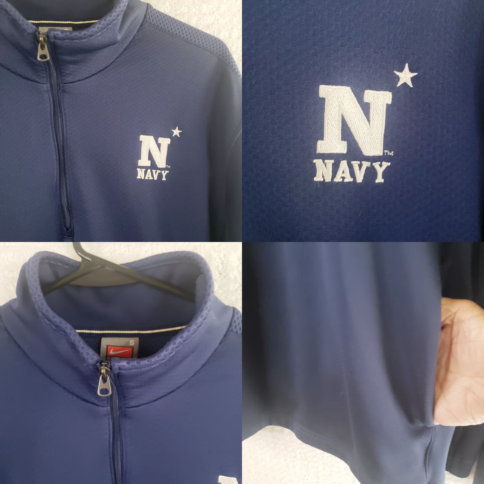 Nike Nike Naval Academy Men's Quarter Zip Pullover Long Sleeve Navy Blue 1/4 Zip Size US S / EU 44-46 / 1 - 8 Thumbnail