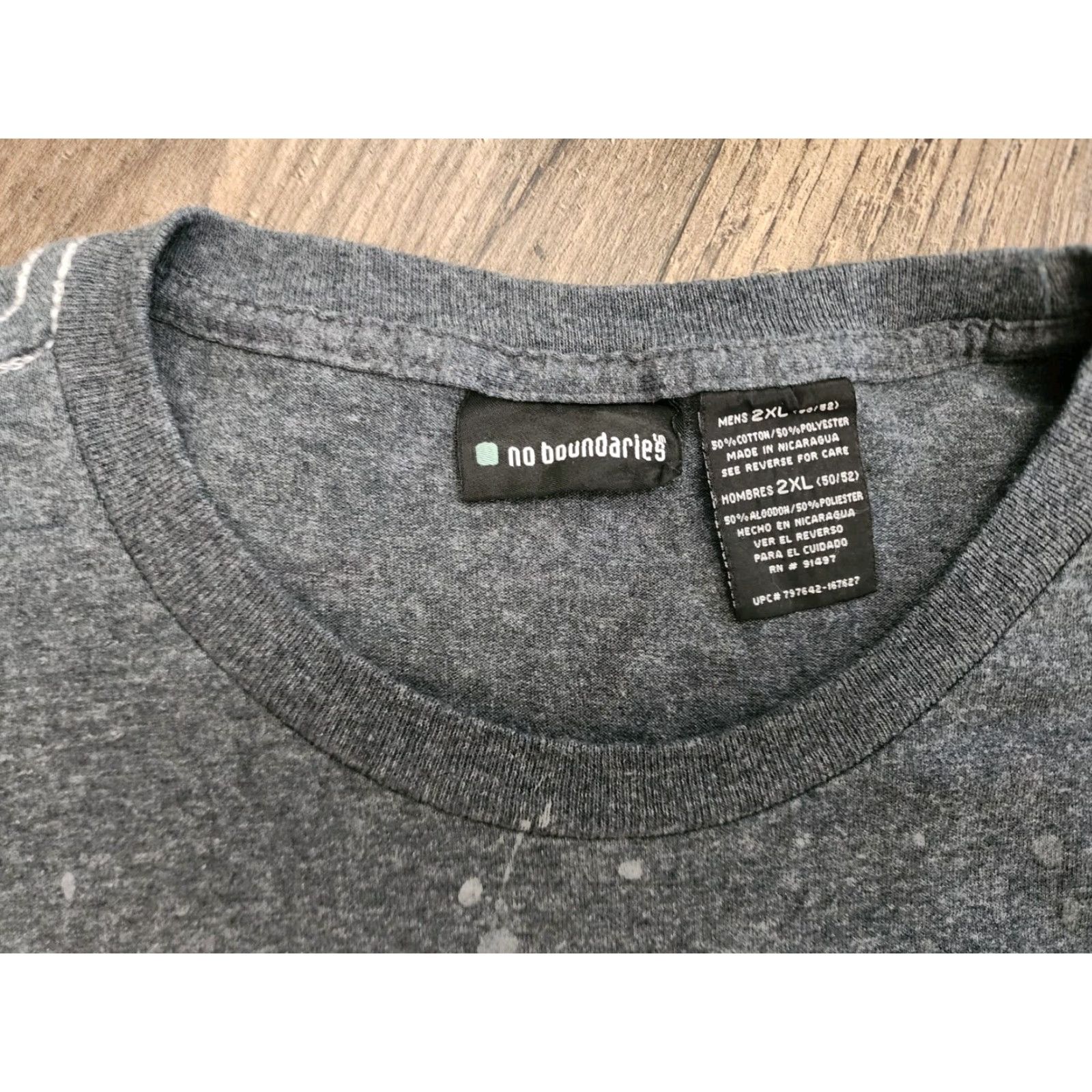 Vintage VINTAGE No Boundaries T-Shirt Mens XL Gray Tattoo Graphic Print 2000s Short Sleeve Crew Neck 2000-2009 Size US XL / EU 56 / 4 - 4 Thumbnail