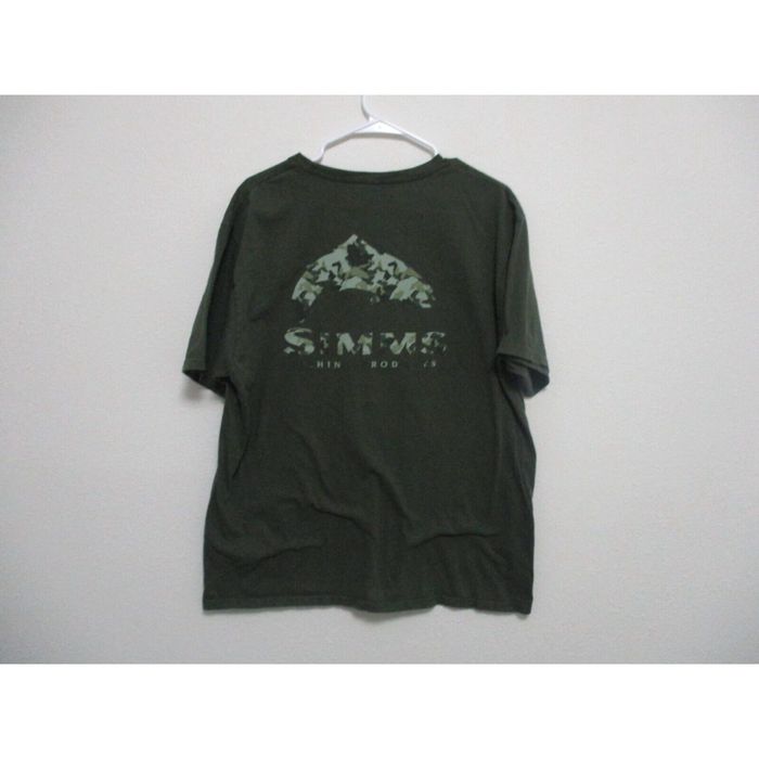 Doublet Simms Shirt Men Extra Large Green Double Sided Fishing Hunting  Outdoor Camo Logo