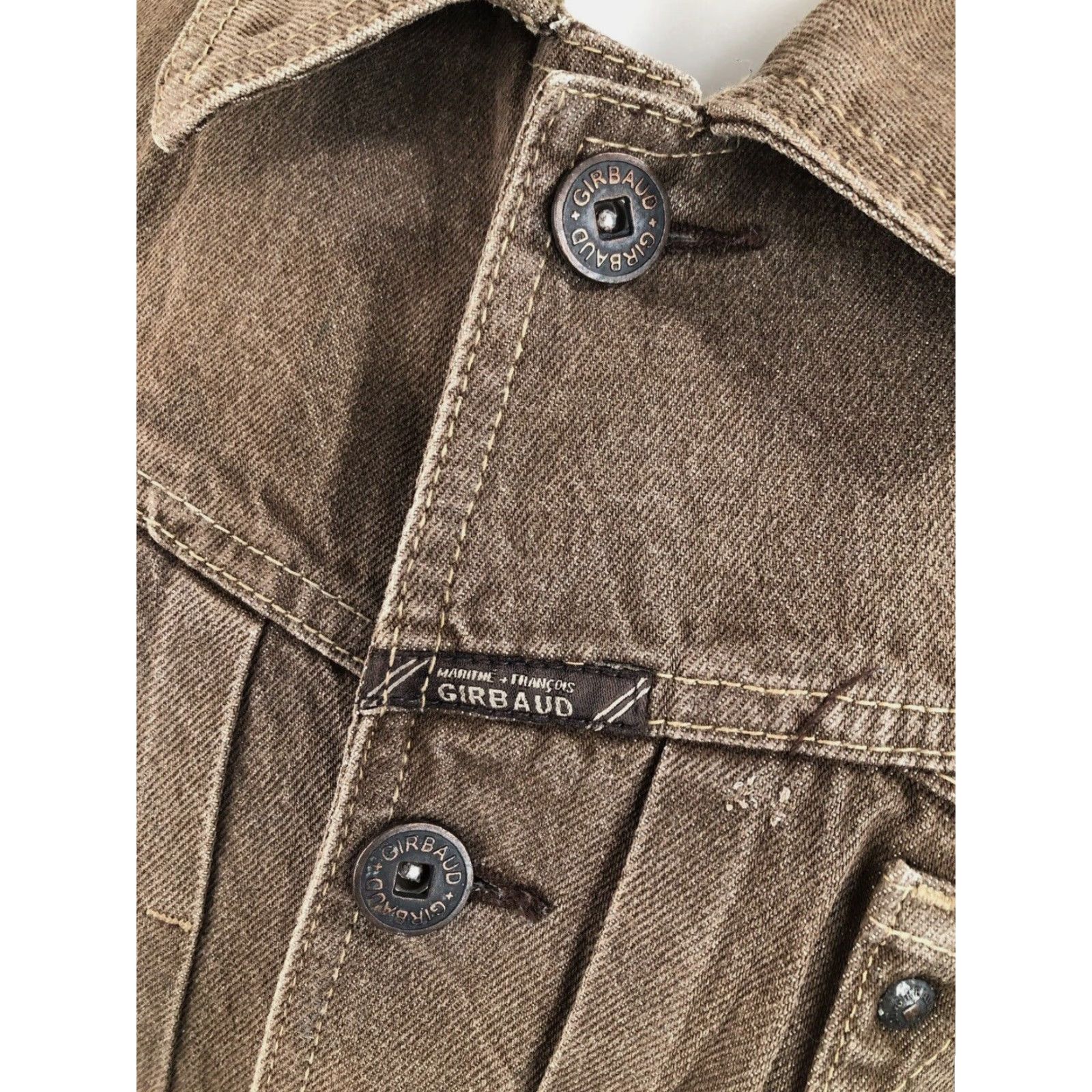 Denime MARITHE FRANCOIS GIRBAUD Denim Trucker Jacket Embroidered Vintage Mens 3XL Brown XXS-XXL Size US XXL / EU 58 / 5 - 4 Thumbnail