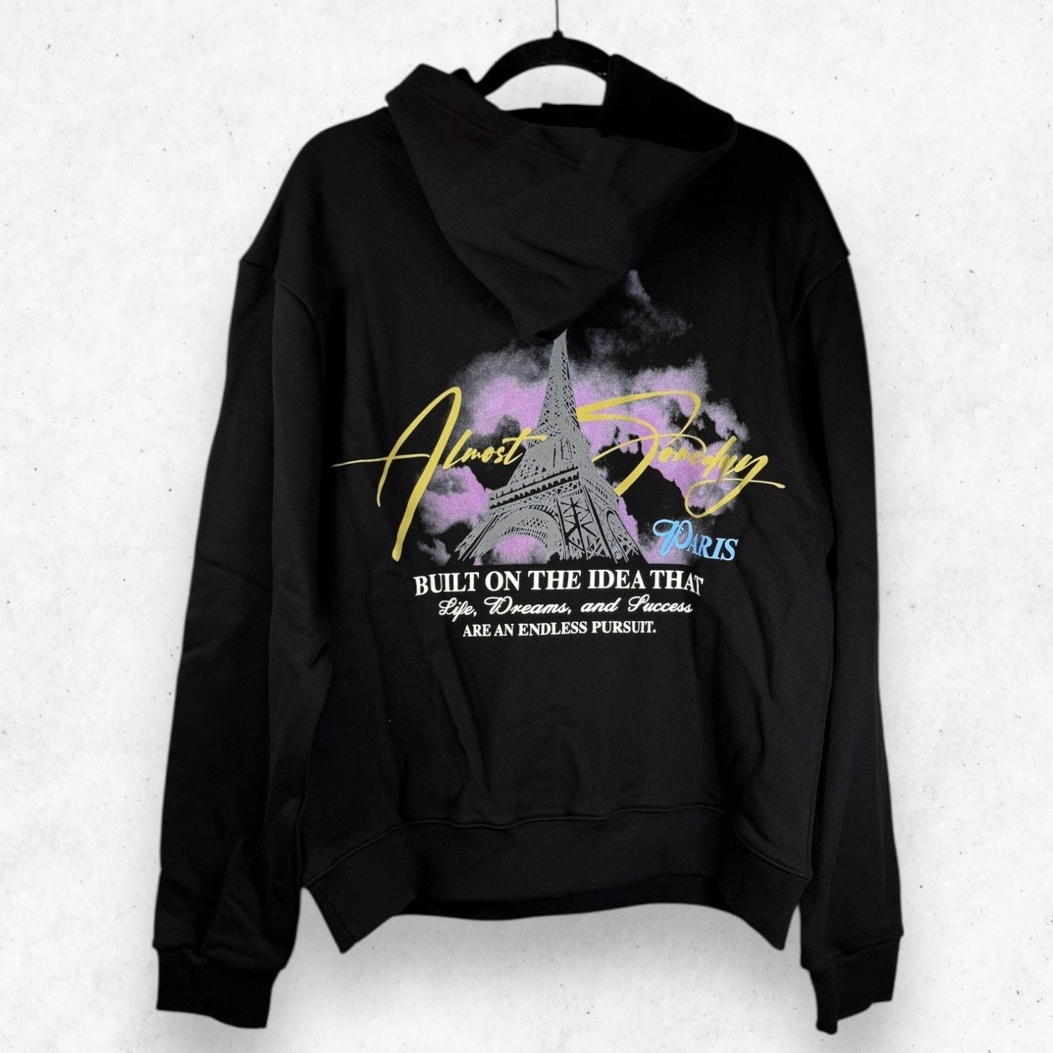 Other Almost Someday Paris Hoodie Black Men's Small 100% Cotton Size US S / EU 44-46 / 1 - 2 Thumbnail