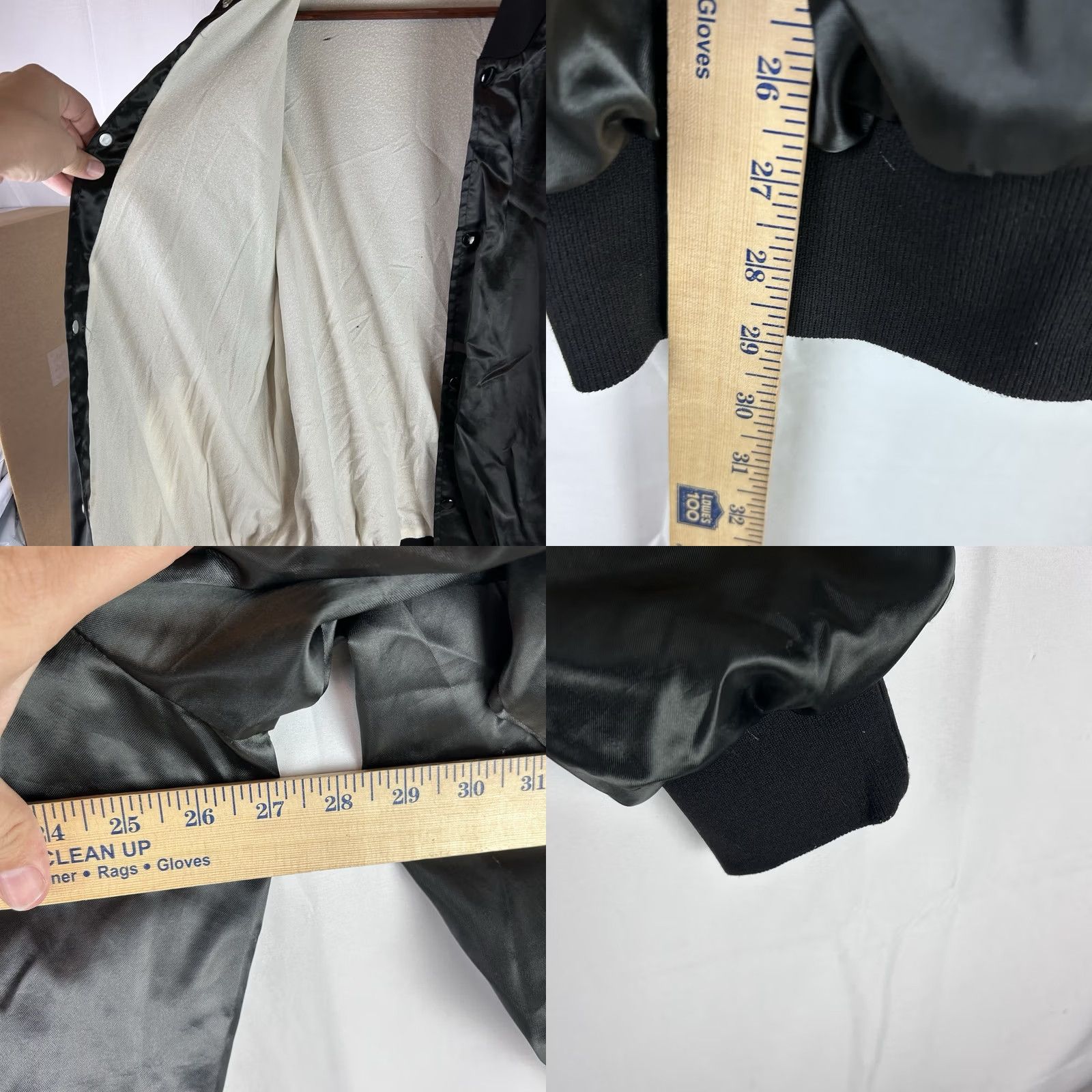 Osprey VINTAGE Westark Bomber Jacket Men’s 2XL Black Satin Nylon Snap Lining 85% Acetate 15% Nylon Military USA 80s 90s Osprey Tiltrotor Aircraft Mens Jacket Size US XXL / EU 58 / 5 - 8 Thumbnail