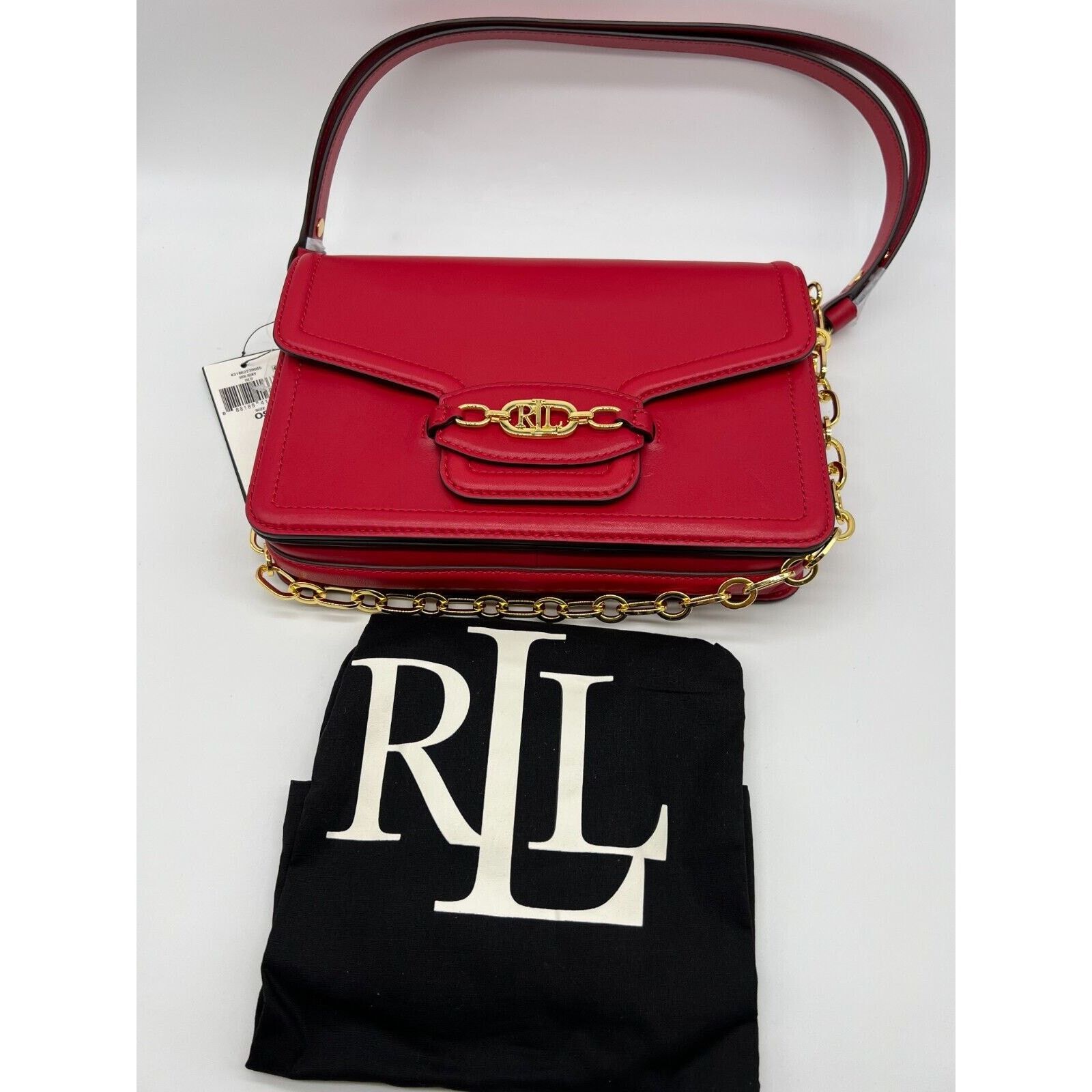 Lauren Ralph Lauren Lauren Ralph Lauren Holiday Red Leather Women Shoulder Bag Size ONE SIZE - 4 Thumbnail