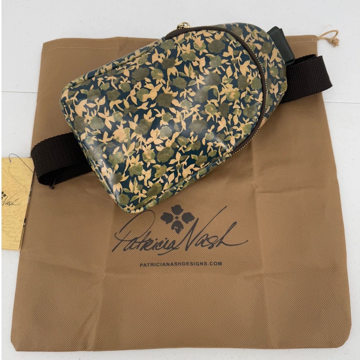 Patricia Nash NWT Patricia Nash Marisol Olive Groves Leather Sling Bag Size ONE SIZE - 10 Thumbnail