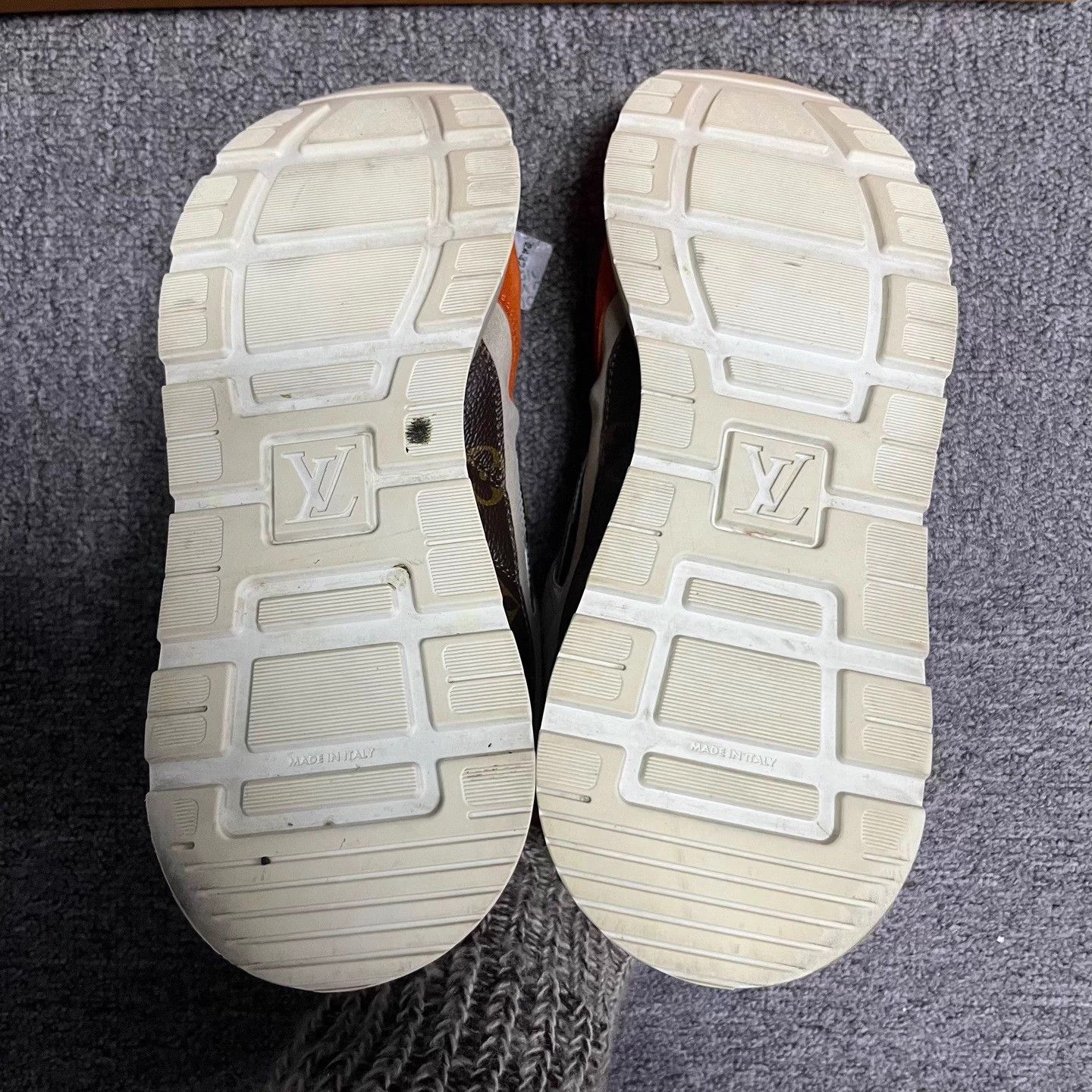Louis Vuitton LV Orange Leather Low-Top Lifestyle Sneakers Size US 5.5 / IT 35.5 - 5 Thumbnail