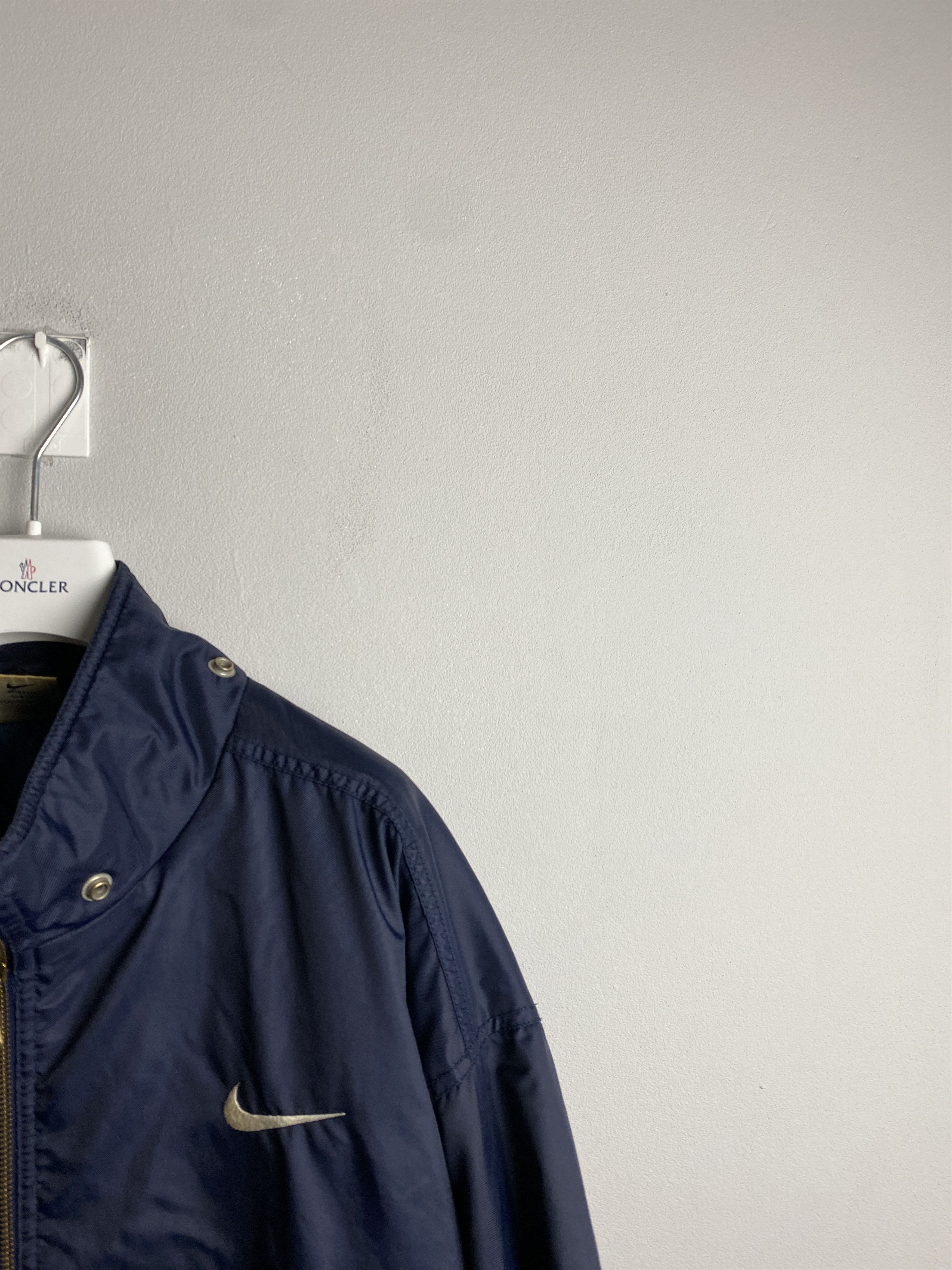 Nike × Vintage Nike vintage jacket 90s back swoosh center nylon skate Size US XL / EU 56 / 4 - 3 Thumbnail