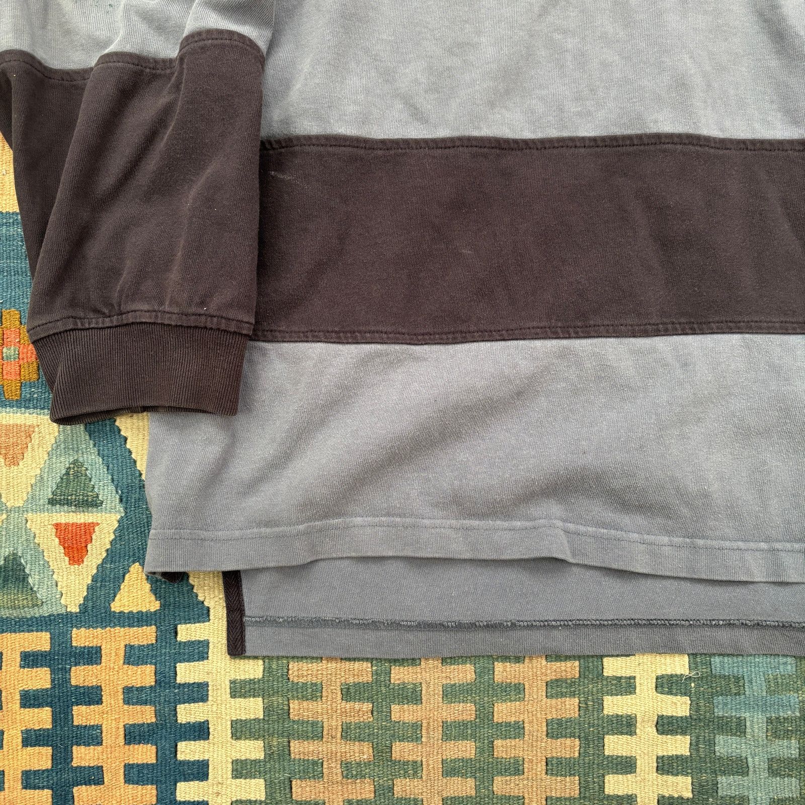 Van Heusen × Vintage Y2K Vintage Striped Blue Rugby Polo Long Sleeve Shirt XL Size US XL / EU 56 / 4 - 2 Thumbnail
