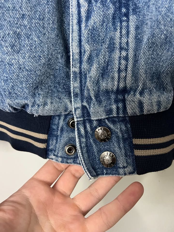 Other Vintage Denim & Khaki Baseball Jacket Size US L / EU 52-54 / 3 - 3 Thumbnail
