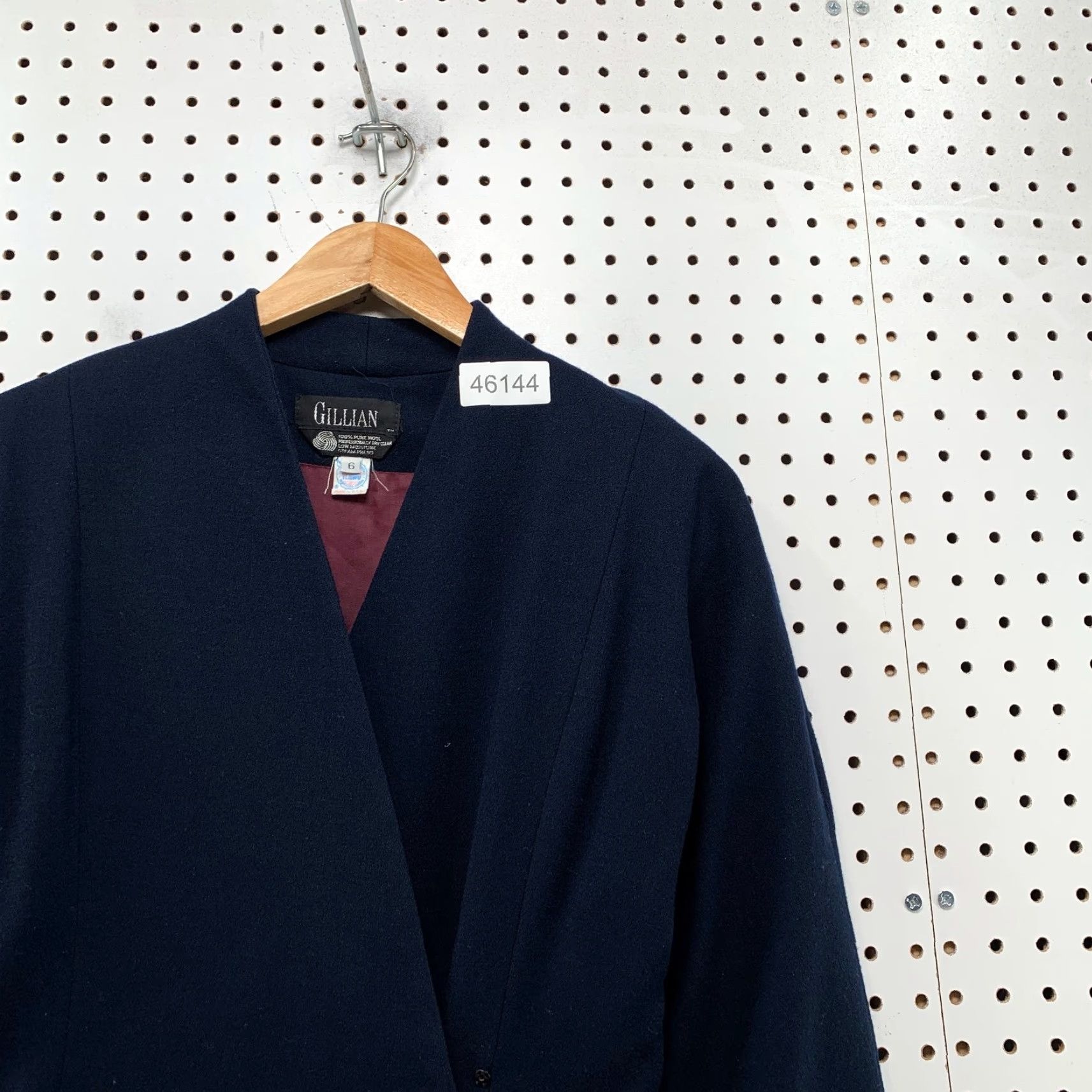 Vintage VINTAGE Gillian Blazer Coat Wool Dress Womens Size 6 Navy Blue Gold Button ILGWU Blazer Jacket Size M / US 6-8 / IT 42-44 - 6 Thumbnail